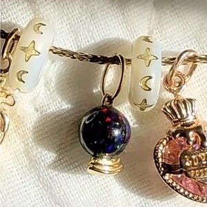 LOCAL ECLECTIC SOLID GOLD CRYSTAL BALL CHARM